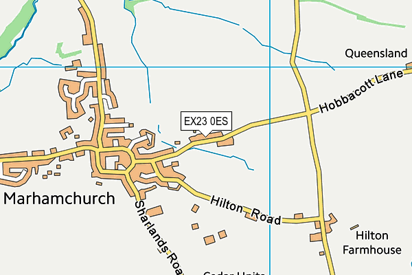 EX23 0ES map - OS VectorMap District (Ordnance Survey)