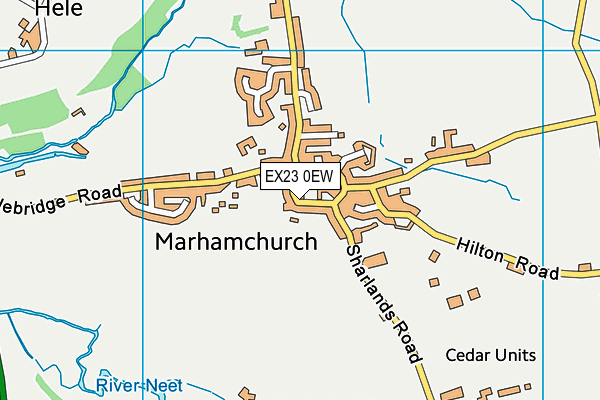 EX23 0EW map - OS VectorMap District (Ordnance Survey)