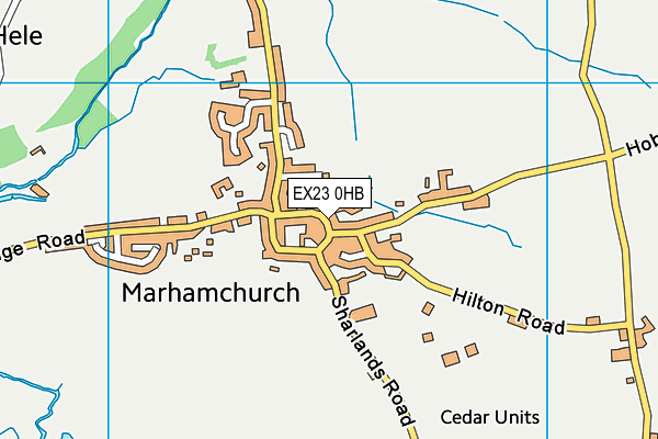 EX23 0HB map - OS VectorMap District (Ordnance Survey)