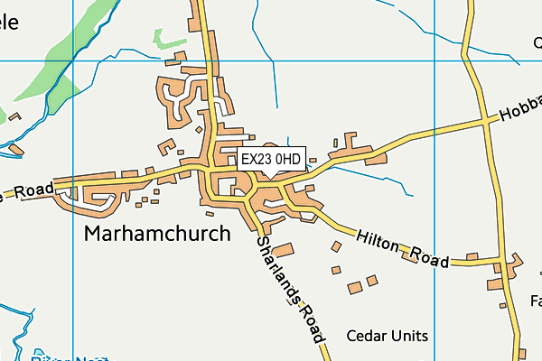 EX23 0HD map - OS VectorMap District (Ordnance Survey)