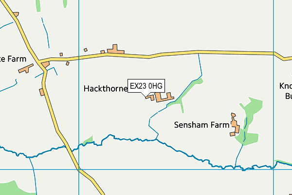 EX23 0HG map - OS VectorMap District (Ordnance Survey)