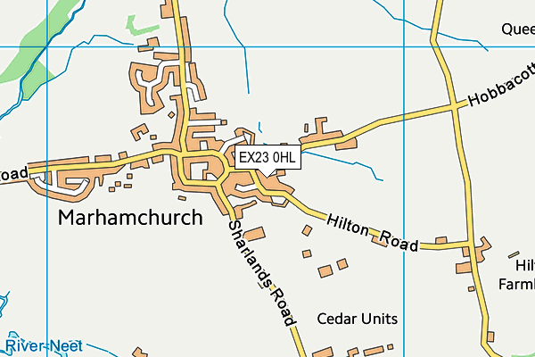 EX23 0HL map - OS VectorMap District (Ordnance Survey)