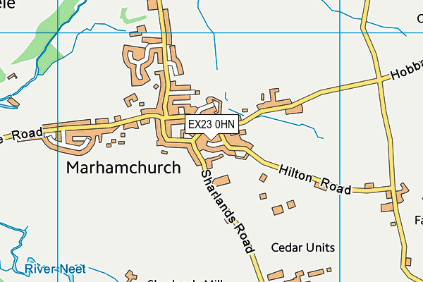 EX23 0HN map - OS VectorMap District (Ordnance Survey)