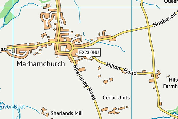 EX23 0HU map - OS VectorMap District (Ordnance Survey)