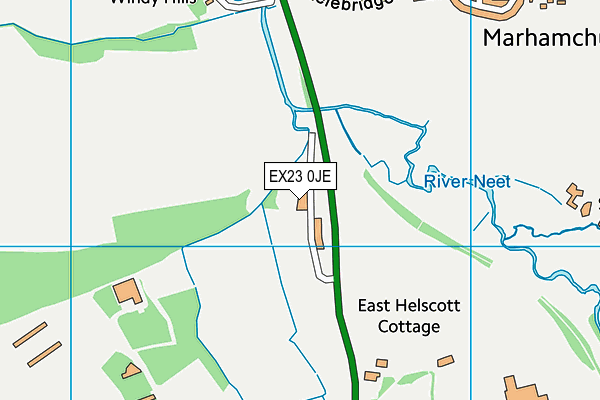 EX23 0JE map - OS VectorMap District (Ordnance Survey)