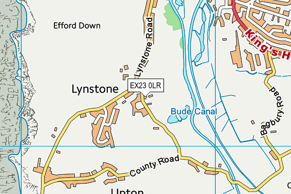 EX23 0LR map - OS VectorMap District (Ordnance Survey)