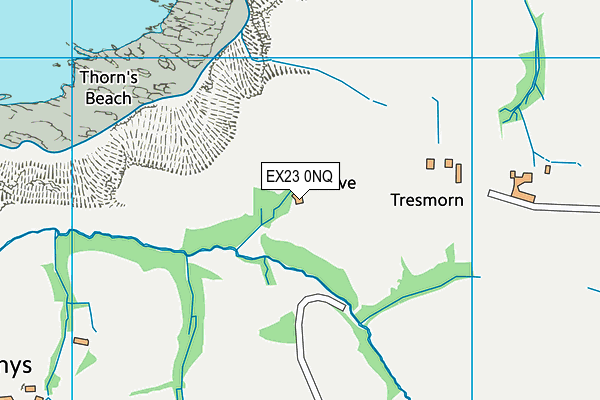 EX23 0NQ map - OS VectorMap District (Ordnance Survey)