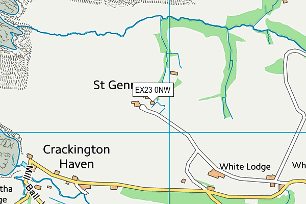 EX23 0NW map - OS VectorMap District (Ordnance Survey)