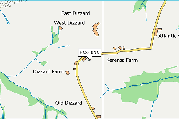 EX23 0NX map - OS VectorMap District (Ordnance Survey)