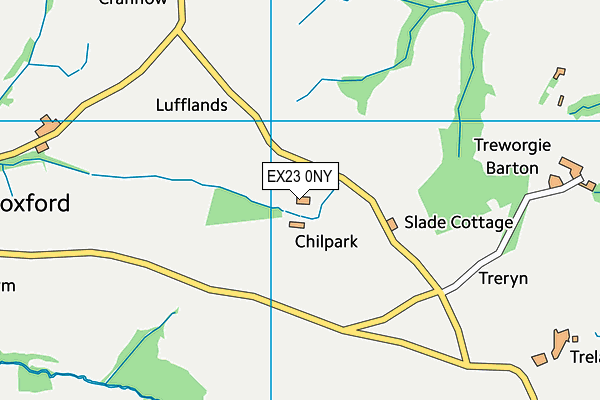 EX23 0NY map - OS VectorMap District (Ordnance Survey)