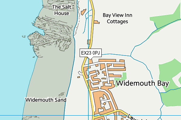 EX23 0PJ map - OS VectorMap District (Ordnance Survey)