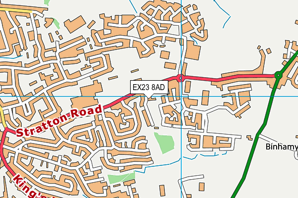 EX23 8AD map - OS VectorMap District (Ordnance Survey)
