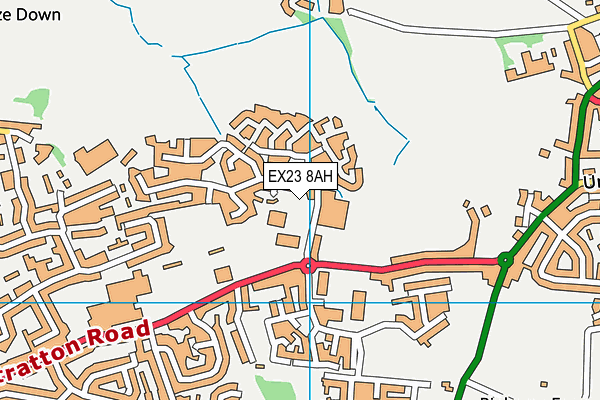 EX23 8AH map - OS VectorMap District (Ordnance Survey)