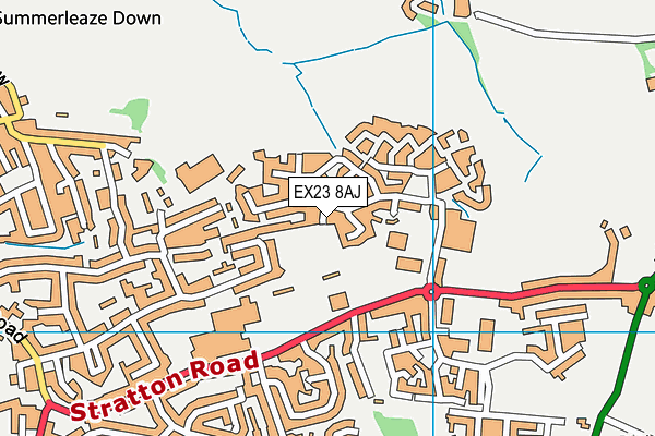 EX23 8AJ map - OS VectorMap District (Ordnance Survey)