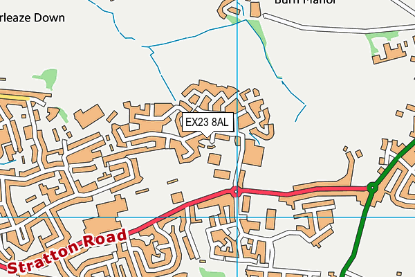 EX23 8AL map - OS VectorMap District (Ordnance Survey)