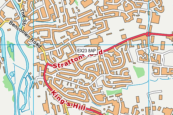 EX23 8AP map - OS VectorMap District (Ordnance Survey)