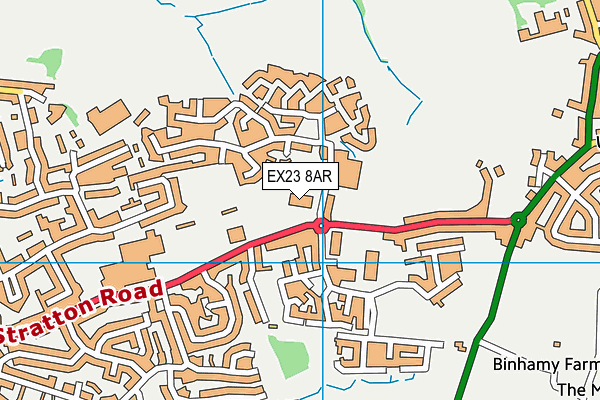 EX23 8AR map - OS VectorMap District (Ordnance Survey)