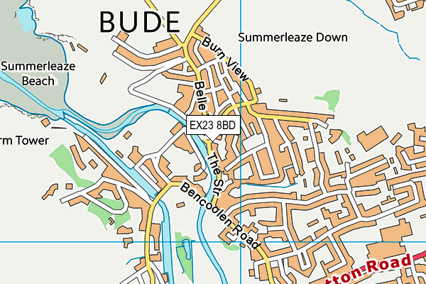 EX23 8BD map - OS VectorMap District (Ordnance Survey)