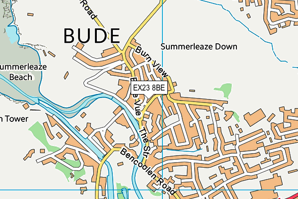EX23 8BE map - OS VectorMap District (Ordnance Survey)