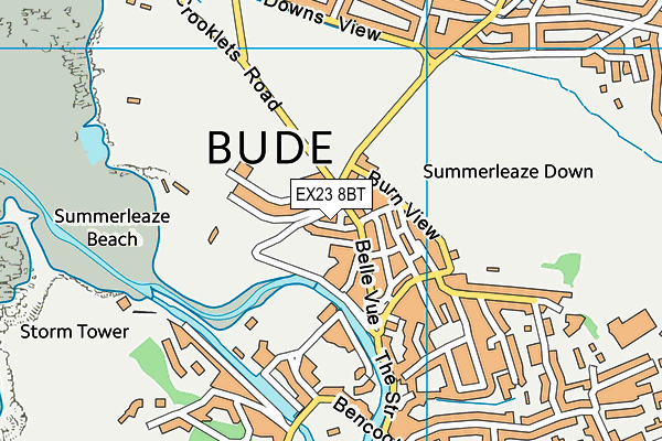 EX23 8BT map - OS VectorMap District (Ordnance Survey)