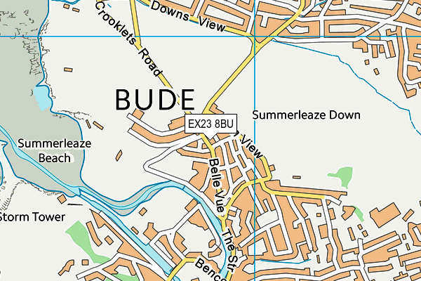 EX23 8BU map - OS VectorMap District (Ordnance Survey)