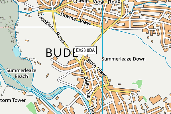 Bude And North Cornwall Golf Club map (EX23 8DA) - OS VectorMap District (Ordnance Survey)