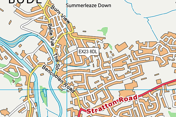 EX23 8DL map - OS VectorMap District (Ordnance Survey)