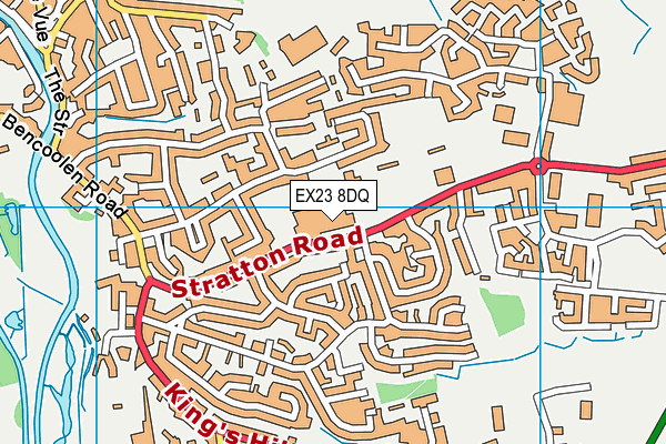 EX23 8DQ map - OS VectorMap District (Ordnance Survey)