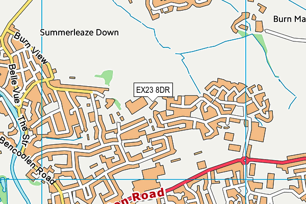 Broad Close Park map (EX23 8DR) - OS VectorMap District (Ordnance Survey)
