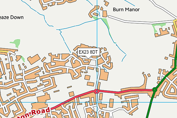 EX23 8DT map - OS VectorMap District (Ordnance Survey)