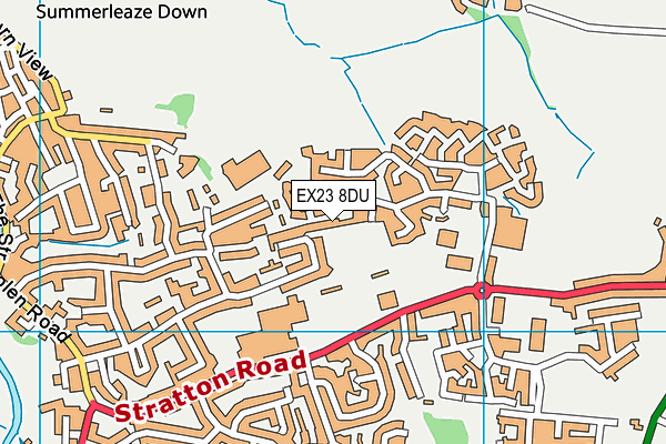 EX23 8DU map - OS VectorMap District (Ordnance Survey)