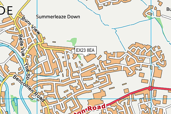 EX23 8EA map - OS VectorMap District (Ordnance Survey)