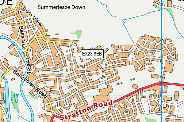 EX23 8EB map - OS VectorMap District (Ordnance Survey)