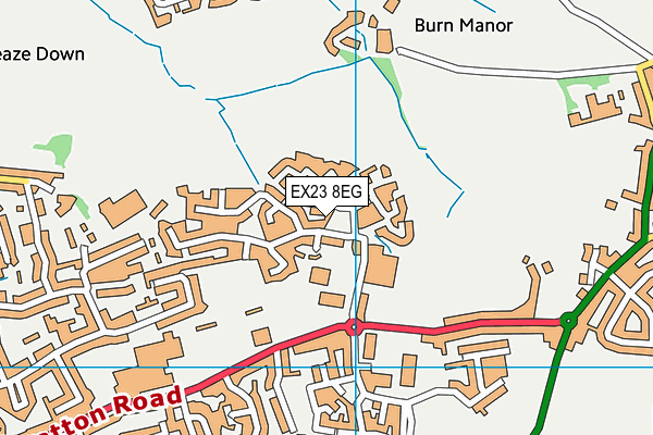 EX23 8EG map - OS VectorMap District (Ordnance Survey)