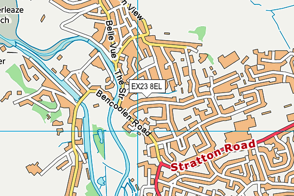 EX23 8EL map - OS VectorMap District (Ordnance Survey)