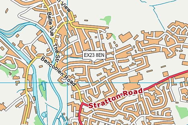 EX23 8EN map - OS VectorMap District (Ordnance Survey)