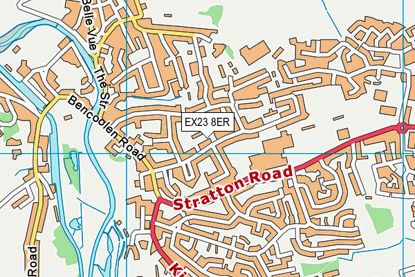 EX23 8ER map - OS VectorMap District (Ordnance Survey)