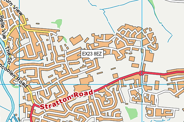 EX23 8EZ map - OS VectorMap District (Ordnance Survey)