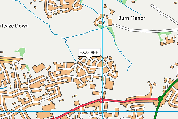 EX23 8FF map - OS VectorMap District (Ordnance Survey)