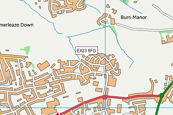 EX23 8FG map - OS VectorMap District (Ordnance Survey)