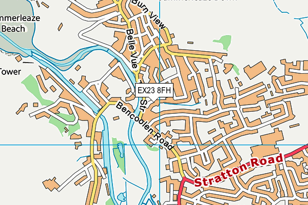 EX23 8FH map - OS VectorMap District (Ordnance Survey)