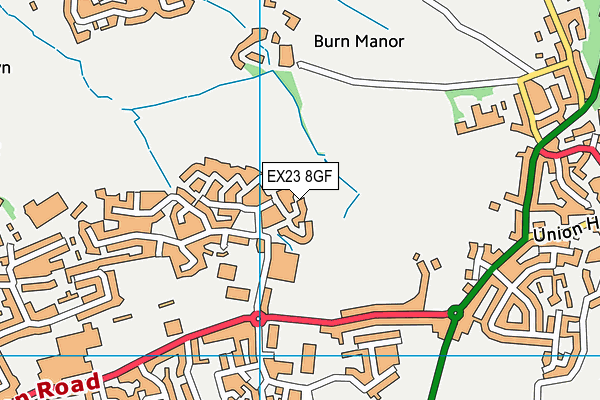 Goldsworthy Drive map (EX23 8GF) - OS VectorMap District (Ordnance Survey)