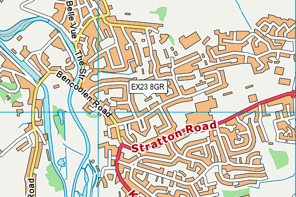 EX23 8GR map - OS VectorMap District (Ordnance Survey)