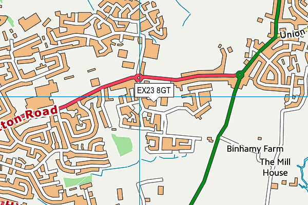 EX23 8GT map - OS VectorMap District (Ordnance Survey)