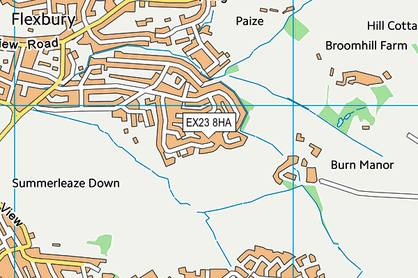 EX23 8HA map - OS VectorMap District (Ordnance Survey)