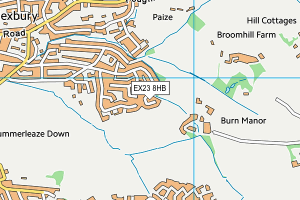 EX23 8HB map - OS VectorMap District (Ordnance Survey)