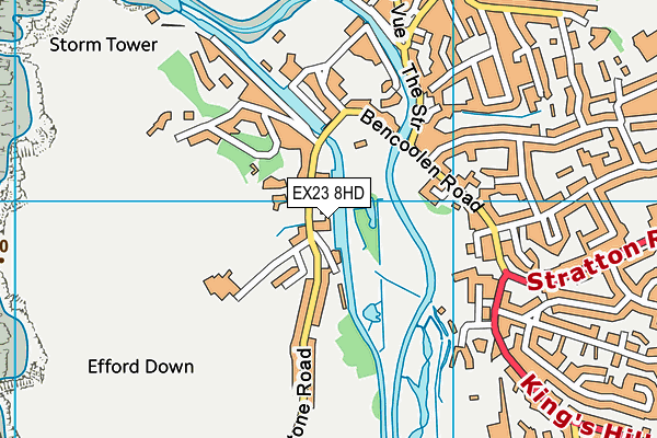 EX23 8HD map - OS VectorMap District (Ordnance Survey)