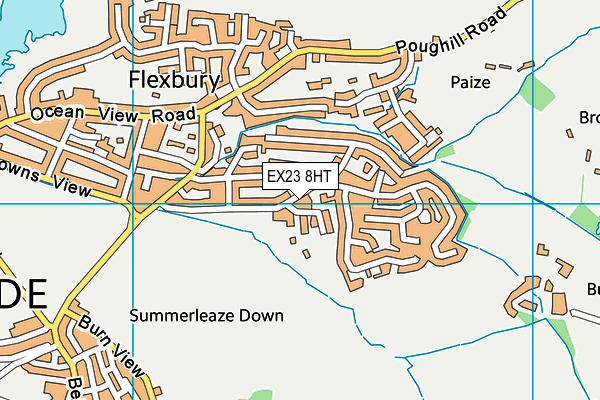 EX23 8HT map - OS VectorMap District (Ordnance Survey)