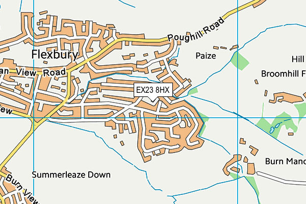 EX23 8HX map - OS VectorMap District (Ordnance Survey)