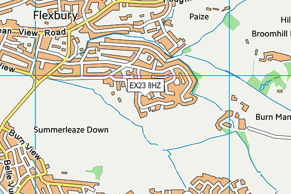 EX23 8HZ map - OS VectorMap District (Ordnance Survey)